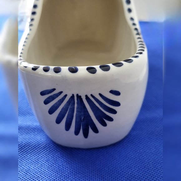 Large Antique Delft Shoe Delft Blue Wall Decor /Vase/ Tulip Pot - Picture 10 of 13